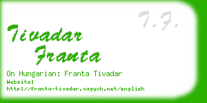 tivadar franta business card